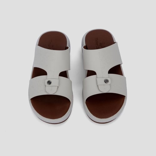 نعال خليجي طبي من الجلد الطبيعي البيج