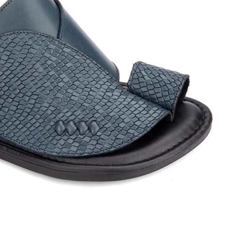 حذاء شرقي إيطالي طبي جلد كحلي جذاب