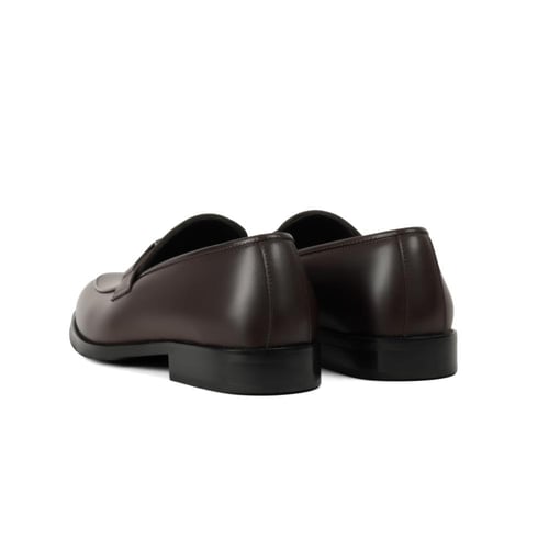 حذاء رسمي ايطالي جلد طبيعي بلون كافي