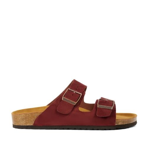 نعال رجالي اسباني جلد احمر داكن