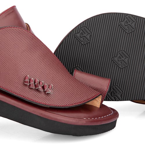 حذاء شرقي مميز جلد خمري طبيعي