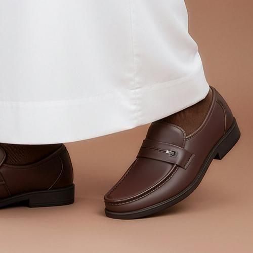 حذاء رسمي إيطالي رجالي - بني كلاسيكي