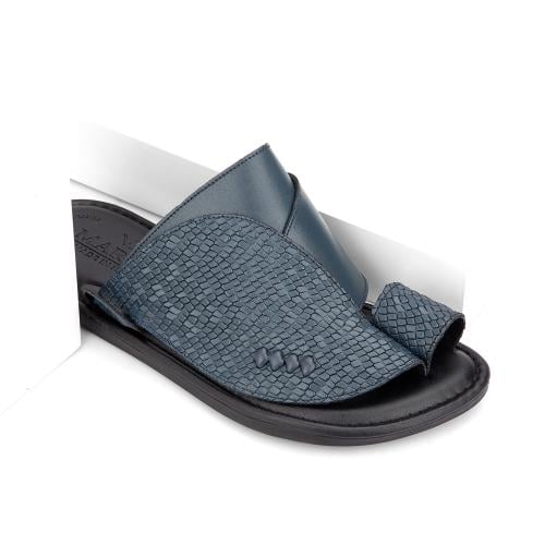 حذاء شرقي إيطالي طبي جلد كحلي جذاب