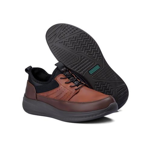 حذاء كاجوال جلد طبي من فيكتور كلارك - بني قهوجي