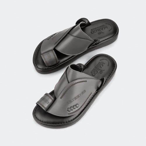 نعال رجالي إيطالي بلون رمادي بتصميم عصري فاخر