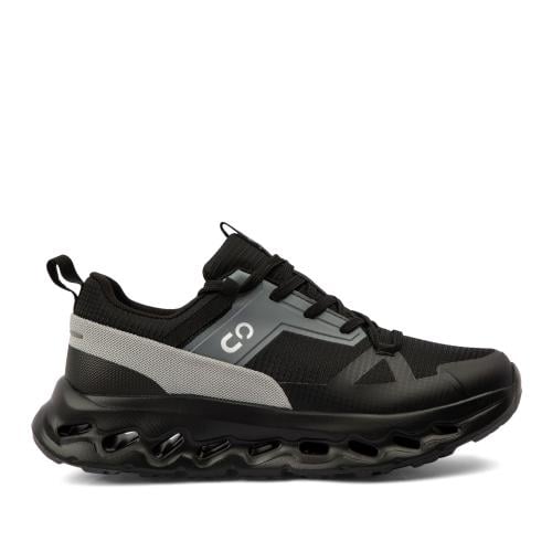 حذاء رياضي مريح للجري والنادي بلون اسود ورمادي