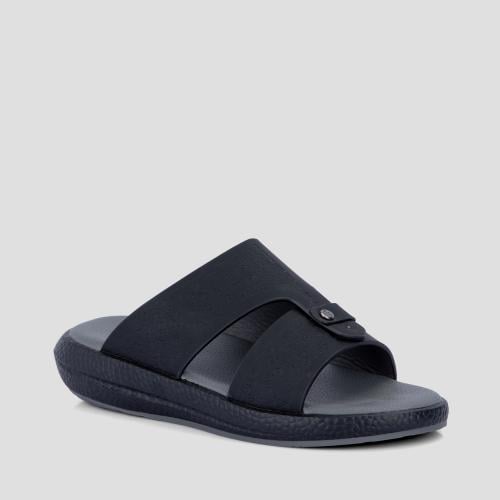 نعال طبي خليجي من الجلد الاسود والرمادي فيكتور كلا...