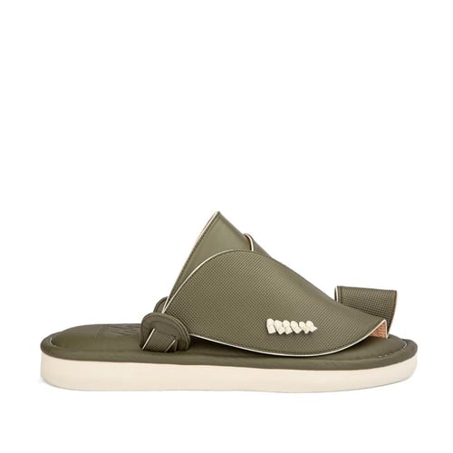 نعال سعودي طبي جلد زيتي طبيعي