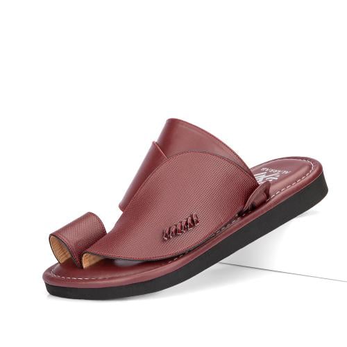 حذاء شرقي مميز جلد خمري طبيعي