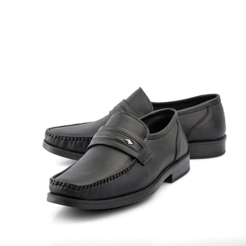 حذاء رسمي إيطالي جلد أسود كلاسيكي