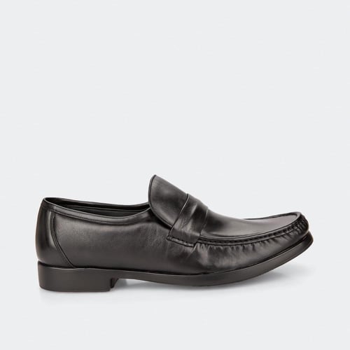 حذاء رسمي اسباني جلد اسود سادة من (ماركو)