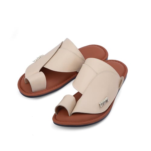 نعال شرقي طبي جلد طبيعي سكري مطرز