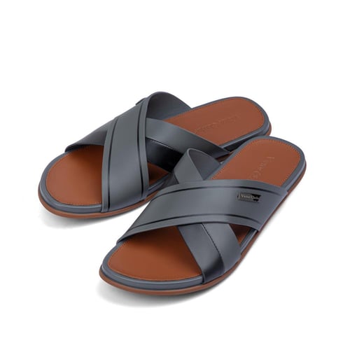 حذيان شرقي فيكتور كلارك مميز جلد رمادي وعسلي