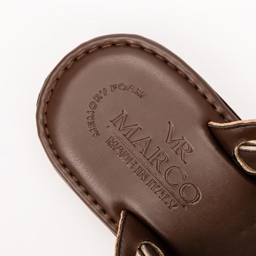 نعال طبي إيطالي جلد طبيعي بيج وبني