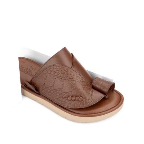 حذاء شرقي ايطالي جلد طبيعي بني