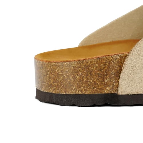 نعال رجالي اسباني جلد طبيعي بيج