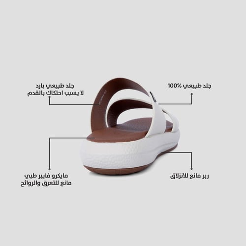 نعال خليجي جلد كريمي ماركة فيكتور كلارك