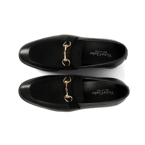 حذاء رسمي ايطالي اسود من الجلد الطبيعي