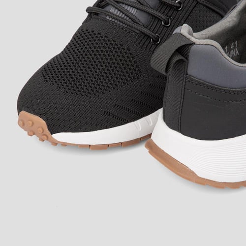 حذاء طبي كاجوال أسود ورمادي من فيكتور كلارك