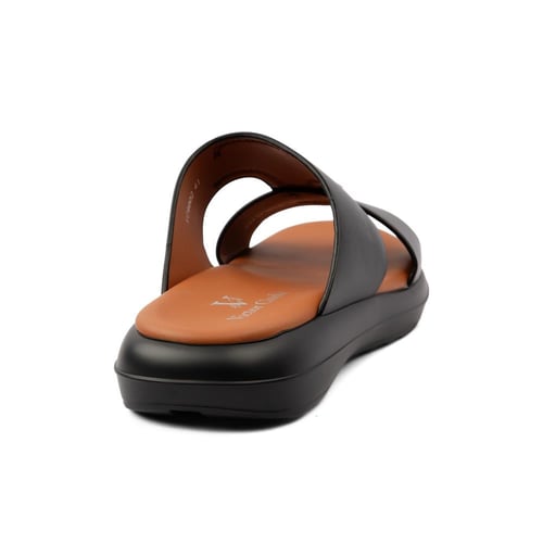 نعال خليجي فيكتور كلارك جلد اسود طبيعي