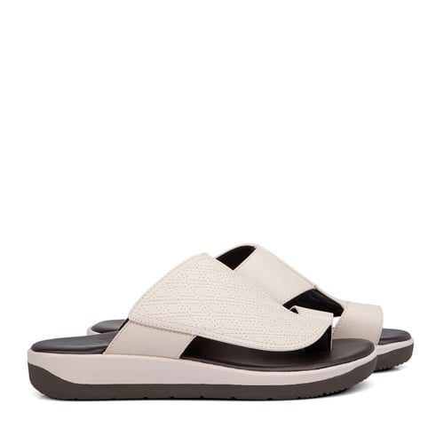 نعال شرقي جلد بيج وارضية طبية بني