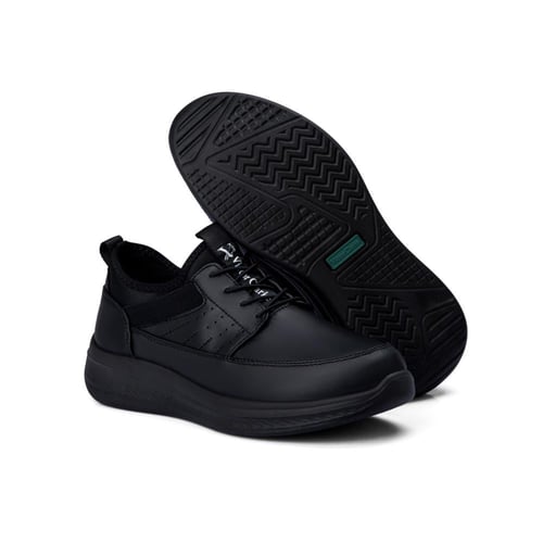 حذاء كاجوال جلد طبي من فيكتور كلارك - اسود داكن