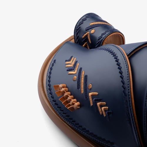 حذاء شرقي طبي وطني ضد الماء - كحلي وجملي