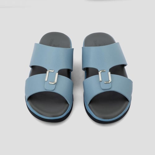 نعال شرقي أزرق بنعل طبي رمادي