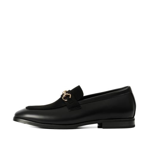 حذاء رسمي ايطالي اسود من الجلد الطبيعي