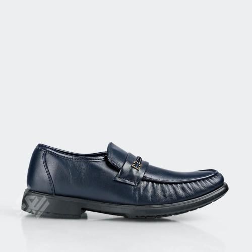 حذاء رسمي جلد كحلي طبيعي من ماركة بينوسوس