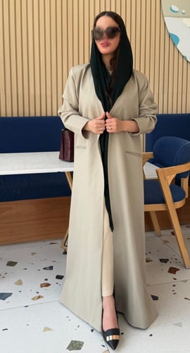 عباية ناعمة بجيب أمامية مخفية #272