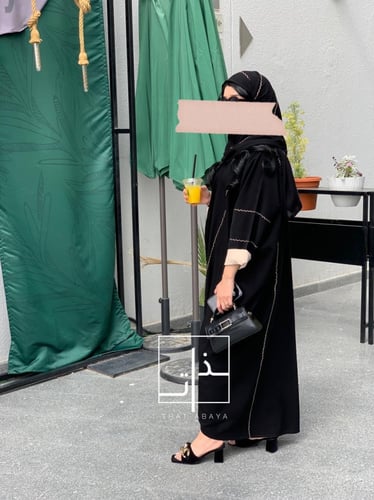 عباية بتطريز بيج #173