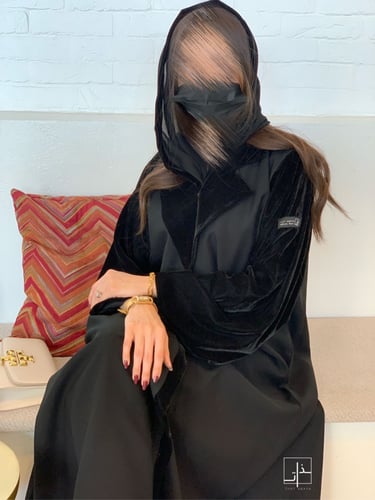 عباية معطف ب أكمام مخمل #237