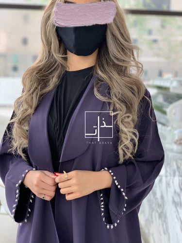 عباية مزينة ب أكمام لؤلؤ #217