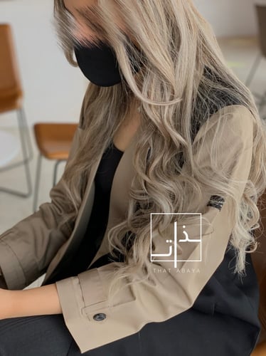 عباية بتصميم معطف بجيوب إمامية #215