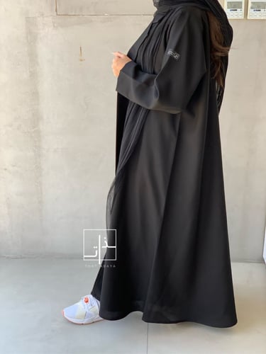 عباية تصميم معطف بكسرات من جانب واحد #230