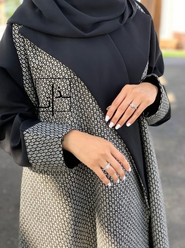 عباية نصف كريب و نصف تويد #205