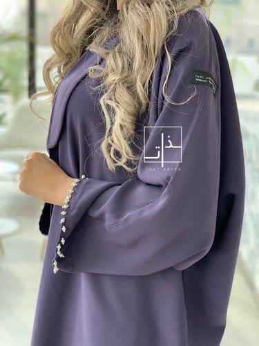 عباية مزينة ب أكمام لؤلؤ #217