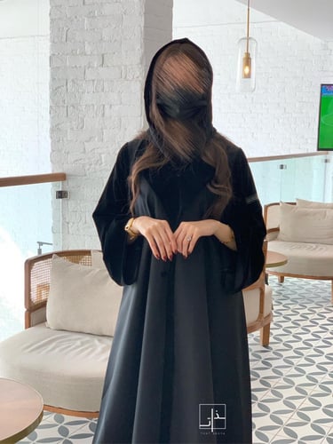 عباية معطف ب أكمام مخمل #237
