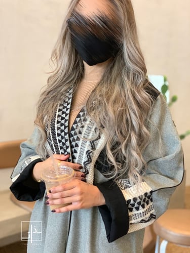 عبايه فخمة بتفاصيل تويد #236