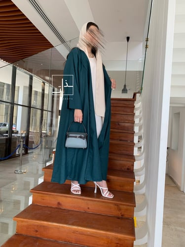 عباية عملية بقماش للين بقصة كلوش #254