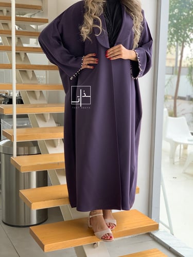 عباية مزينة ب أكمام لؤلؤ #217