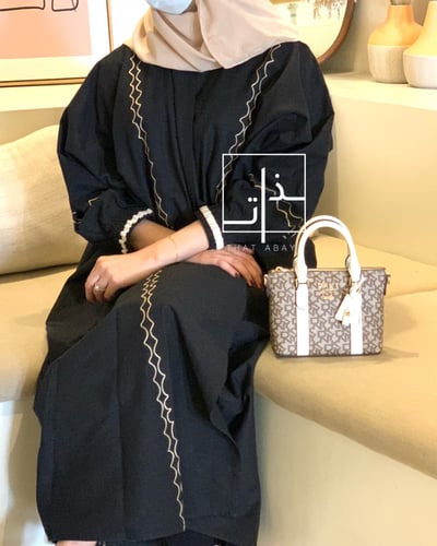 عباية للين مزينه ب تطريز مموج #178