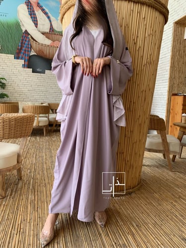 عباية حرير مزينة بـ الؤلؤ #229