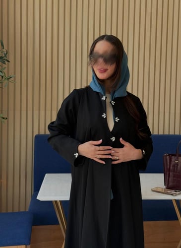 عباية مزينة ب كريستال فخم #276