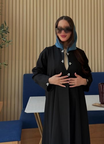 عباية مزينة ب كريستال فخم #276