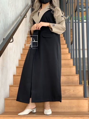 عباية بتصميم معطف بجيوب إمامية #215