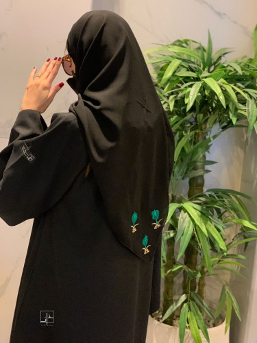 طرحة سيفين ونخلة تطريز بزاوية واحده #2