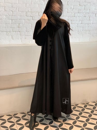 عباية معطف ب أكمام مخمل #237