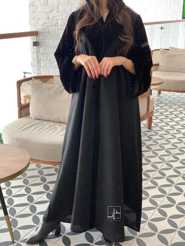 عباية معطف ب أكمام مخمل #237